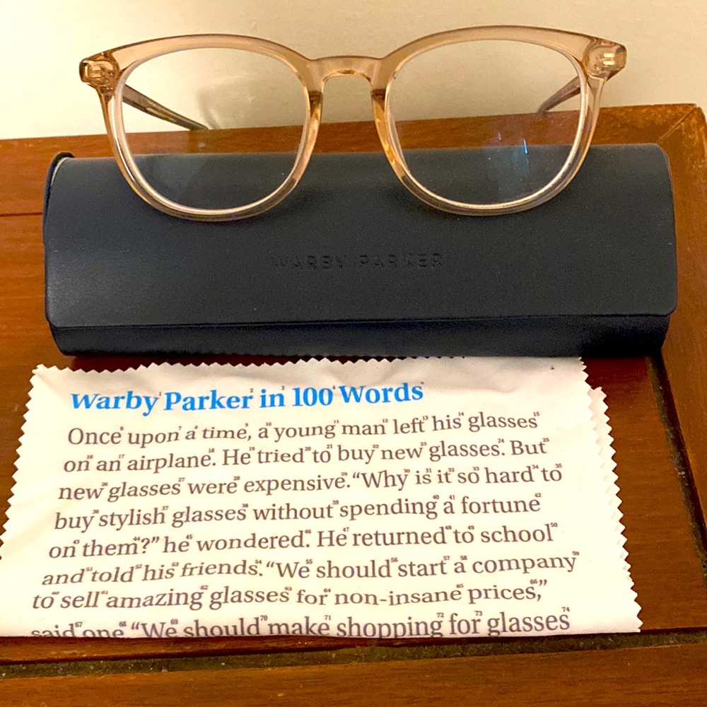 Warby Parker Durand pink glasses